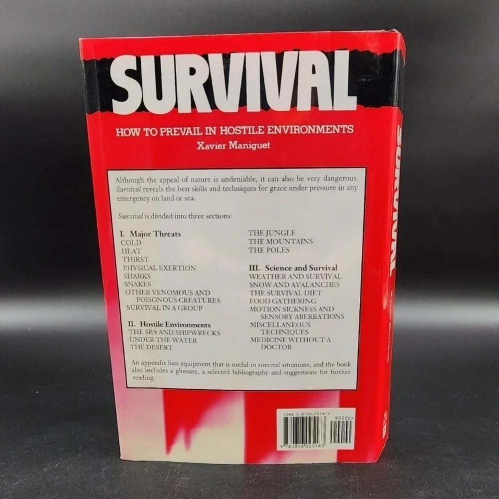 Survival How to Prevail in Hostile Environments Hardcover New Old Stock Maniguet